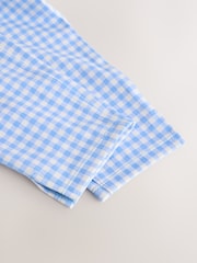 Gingham ya Bluu - Cropped Jersey Denim Leggings - Picha 3 kati ya 3