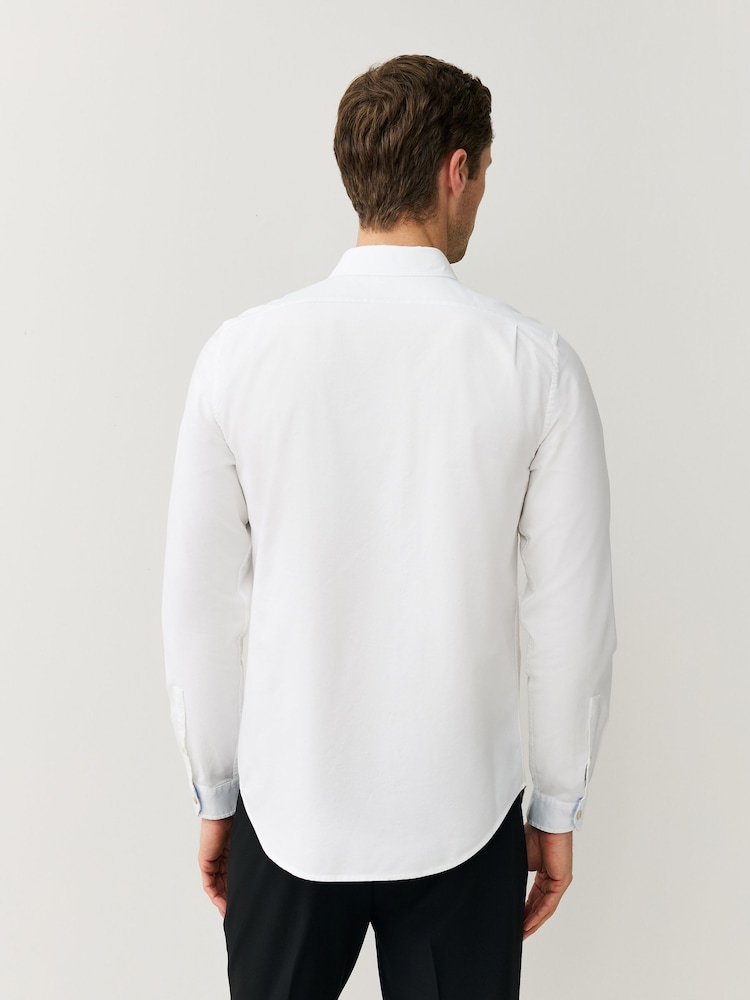 paul smith white dress shirt Buy PS Paul Smith White Tailored Fit Long Sleeve Logo Shirt from Next USA