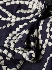 PS Paul Smith Blue Casual-Fit Embroidered Floral Short Sleeve Shirt - Image 5 of 6