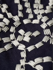 PS Paul Smith Blue Casual-Fit Embroidered Floral Short Sleeve Shirt - Image 6 of 6