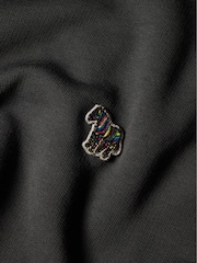 رمادي داكن - كنزة بتصميم سويت شيرت بياقة بحافة مستديرة تلبيس قياسي بشعار من Paul Smith - صورة 10 من 10