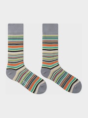 PS Paul Smith Blue Signature Stripe 3 Pack Socks - Image 3 of 7