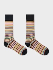 PS Paul Smith Blue Signature Stripe 3 Pack Socks - Image 4 of 7