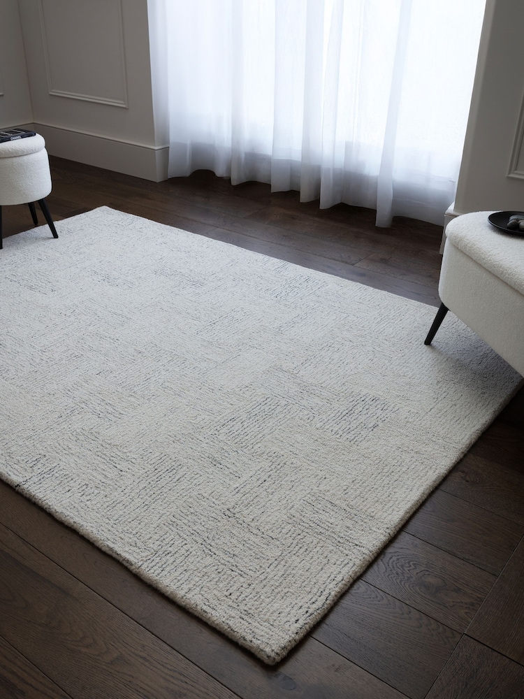 Asiatic Rugs White/Black Theodore Hatch Rug - Image 1 of 6 Asiatic Rugs White/Black Theodore Hatch Rug - Image 1 of 6