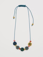 Seasalt Cornwall Green Petunia Ceramic Bead Necklace - Image 1 of 4