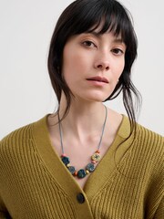 Seasalt Cornwall Green Petunia Ceramic Bead Necklace - Image 4 of 4