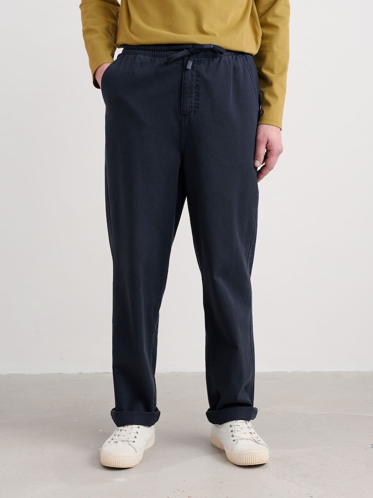 Seasalt Cornwall Blue Hallantide Straight Leg Trousers - Image 1 of 5