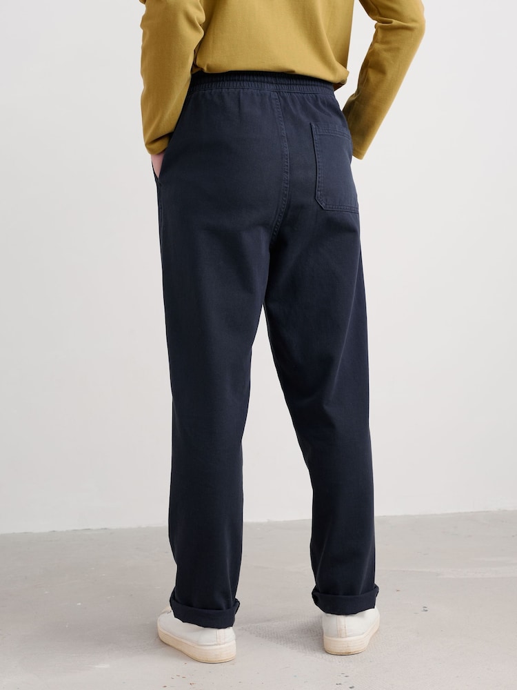 Seasalt Cornwall Blue Hallantide Straight Leg Trousers - Image 2 of 5