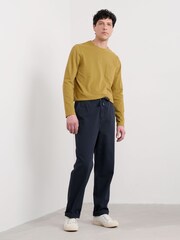 Seasalt Cornwall Blue Hallantide Straight Leg Trousers - Image 3 of 5