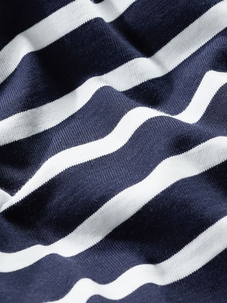 Seasalt Cornwall Blue Crew Neck Sailor T-Shirt in Cotton - Image 5 of 5