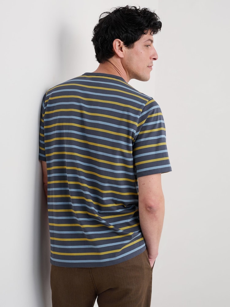 Seasalt Cornwall Blue Seven Seas Sailor T-Shirt in Cotton - Image 2 of 5 Seasalt Cornwall Blue Seven Seas Sailor T-Shirt in Cotton - Image 2 of 5