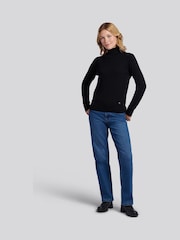 Schwarz - U.S. Polo Assn. Fine Cable Roll Neck Jumper - Bild 3 von 8