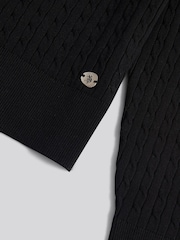 Schwarz - U.S. Polo Assn. Fine Cable Roll Neck Jumper - Bild 8 von 8