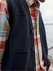 Seasalt Cornwall Blue Fathomer Checked Shirt - Image 3 of 8