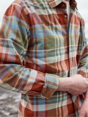 Seasalt Cornwall Blue Fathomer Checked Shirt - Image 7 of 8