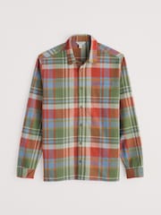 Seasalt Cornwall Blue Fathomer Checked Shirt - Image 8 of 8