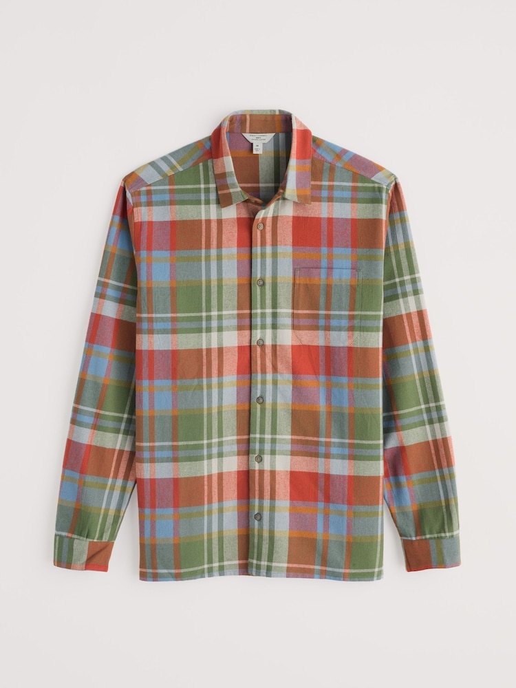 Seasalt Cornwall Blue Fathomer Checked Shirt - Image 8 of 8
