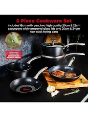 Tower Black Smart Start Ultra Forged 5 Piece Cookware Set - Image 3 of 12
