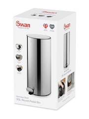 Swan Stainless Steel 30L Round Pedal Bin - Image 9 of 9