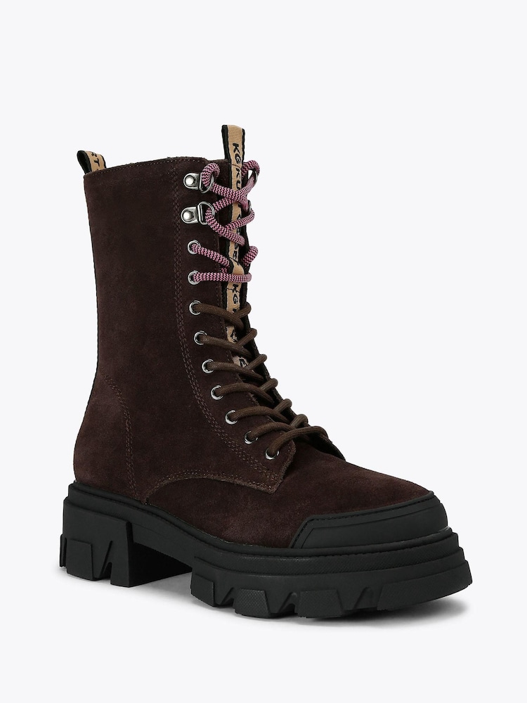 KG Kurt Geiger Brown Trekker Lace UP3 Boots - Image 2 of 4 KG Kurt Geiger Brown Trekker Lace UP3 Boots - Image 2 of 4