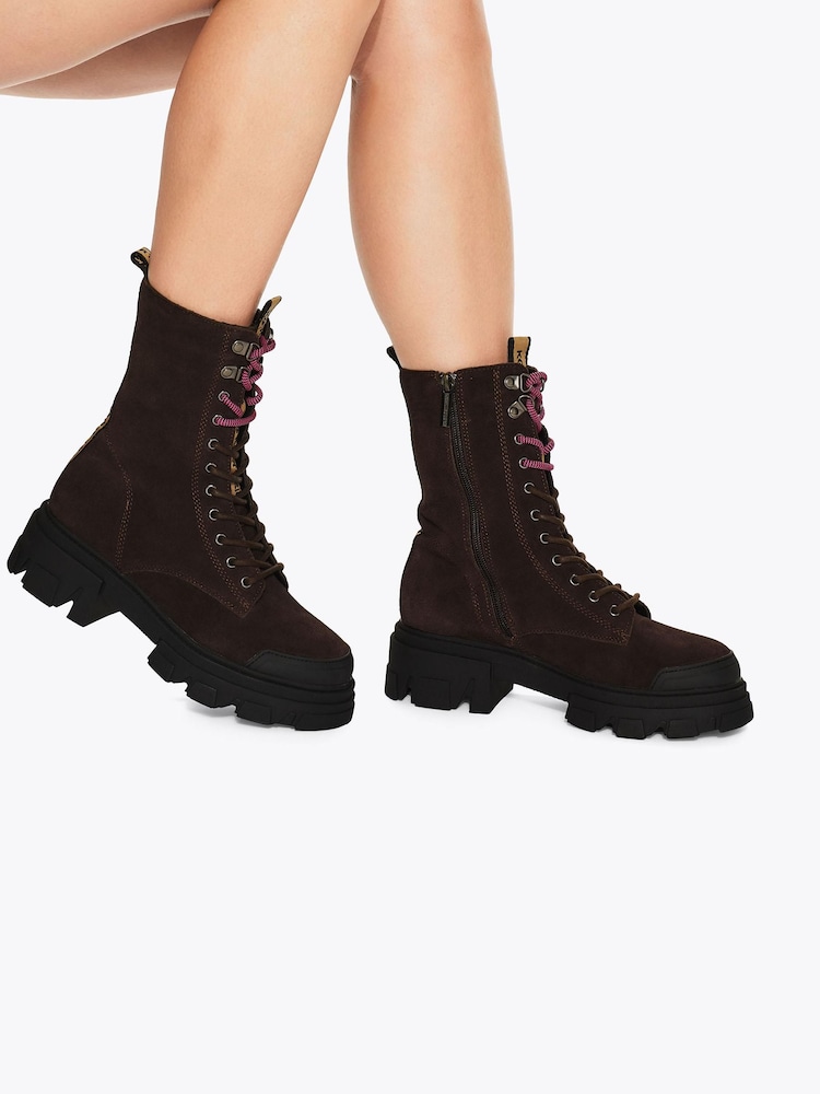 KG Kurt Geiger Brown Trekker Lace UP3 Boots - Image 5 of 5 KG Kurt Geiger Brown Trekker Lace UP3 Boots - Image 5 of 5