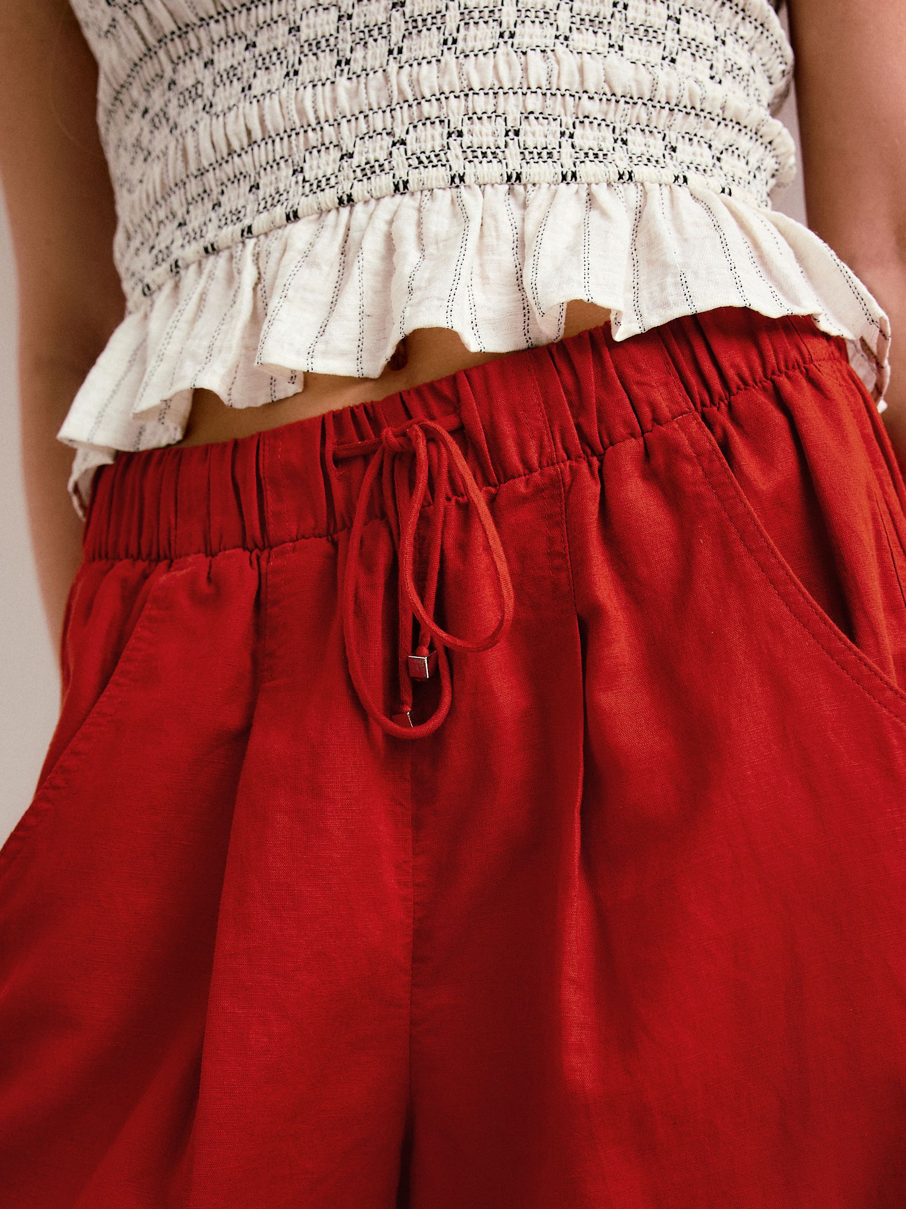 Rust Red Barrel Buy Rust Red - Barrel Leg Linen Cotton Blend Trousers from Next Ukraine