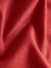 Rust Red Balloon Leg Linen Cotton Blend Trousers - Image 6 of 7