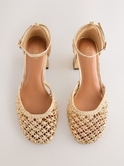 सुन - Forever Comfort® Floral Weave Block Heels - 7मध्ये 4 तस्बिर