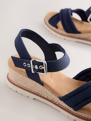 Navy Forever Comfort® Cross Over Wedges - Image 8 of 10