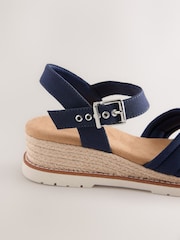 Navy Forever Comfort® Cross Over Wedges - Image 9 of 10