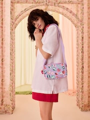 Cath Kidston Lilac Purple Raspberry Garden Print Portobello Camera Bag - Image 3 of 8