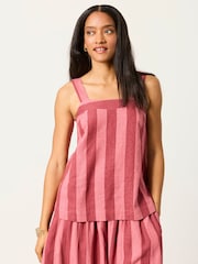 FatFace Joesie Rust Red Stripe Cami - Image 5 of 6