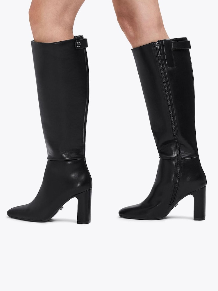 Carvela Black Jackpot Knee Wide Fit Boots - Image 1 of 5 Carvela Black Jackpot Knee Wide Fit Boots - Image 1 of 5