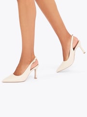 Carvela Cream Corletta Sling Wide Fit Shoes - Image 1 of 5