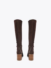 Kurt Geiger London Bromley Block Heel Knee Brown Boots - Image 3 of 4