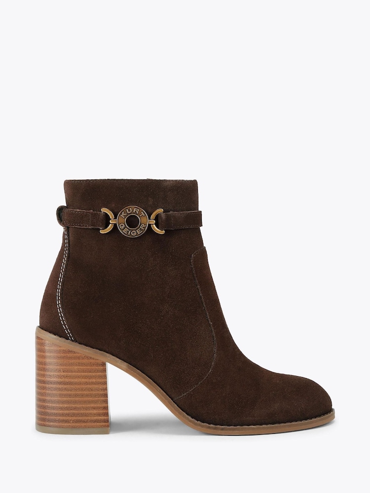 Kurt Geiger London Bromley Block Heel Brown Boots - Image 1 of 4