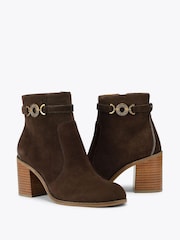 Kurt Geiger London Bromley Block Heel Brown Boots - Image 2 of 4