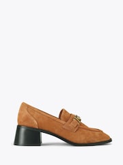 Kurt Geiger London Ingsley Heel Brown Loafer Shoes - Image 1 of 4