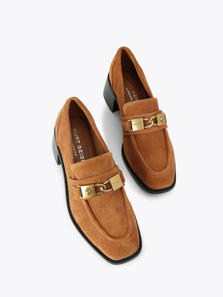 Kurt Geiger London Ingsley Heel Brown Loafer Shoes - Image 2 of 4