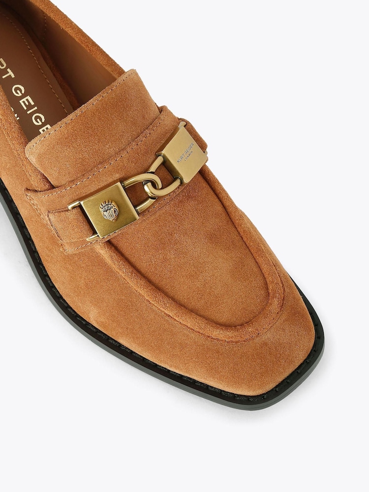Kurt Geiger London Ingsley Heel Brown Loafer Shoes - Image 4 of 4
