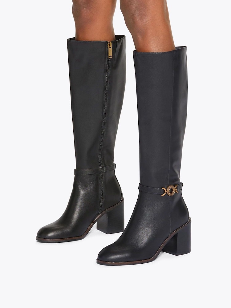 Kurt Geiger London Bromley Block Heel Knee Black Boots - Image 1 of 5
