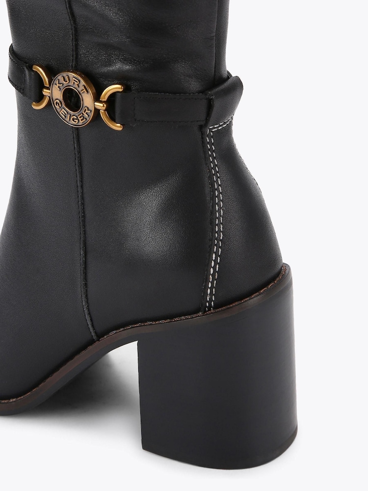 Kurt Geiger London Bromley Block Heel Knee Black Boots - Image 5 of 5