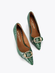 Kurt Geiger London Green Mayfair Court Small EGL Shoes - Image 2 of 4