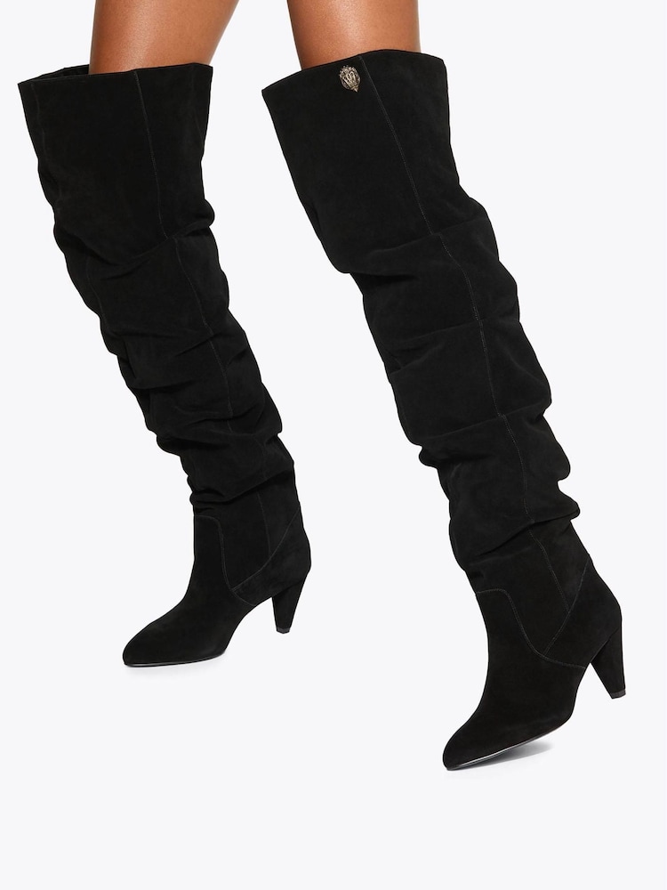 Kurt Geiger London Shoreditch OTK Slouch Black Boots - Image 1 of 5 Kurt Geiger London Shoreditch OTK Slouch Black Boots - Image 1 of 5