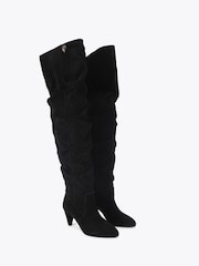 Kurt Geiger London Shoreditch OTK Slouch Black Boots - Image 3 of 5