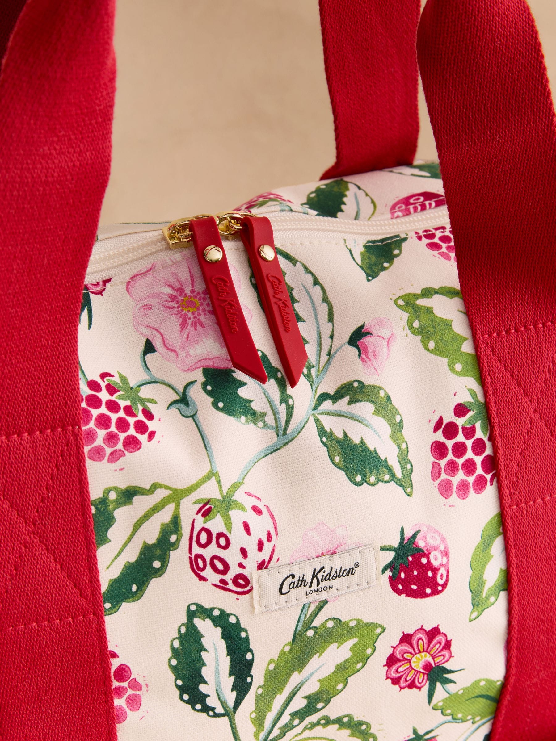 Buy Cath Kidston Pink Raspberry Print Overnight Weekender Bag from
