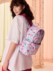 Cath Kidston Pink Raspberry Garden Print Compact Backpack - Image 1 of 8