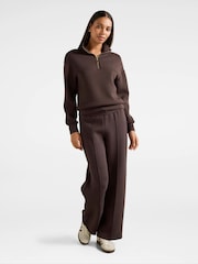 Forever New Brown Lya Lounge Satin Trim Jumper - Image 5 of 5
