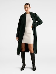 Forever New Green Cara Double Breasted Wrap Coat - Image 1 of 5