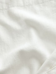 Blanco - Pantalones de pernera ancha de Blend de lino con delantero inteligente - Imagen 8 de 8